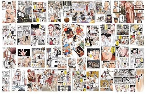 Torchic Tapeten Anime SLAM DUNK schwarz weiß bunter manga Druck Kinderzimmer Schlafzimmer Wohnzimmer groß Student Schlafsaal Dekoration Hintergrundwand-520 * 290