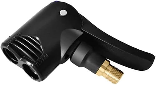 Black Bike Pump Adapter Presta Valve Adapter Dual Head Bike Track Pump Tyre Air Pump Valve Adapter Bicycle Pump Connector Head Accessories Tires and Tubes