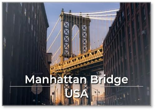 Kühlschrankmagnet mit Blick auf die Manhattan-Brücke von Dumbo in New York (USA), Design 3