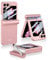 COQUE Galaxy Z Flip 6 avec Stylet et Fente, Film Protecteur Intégré et Charnière Pliable, Étui de Protection pour Samsung Galaxy Z Flip 6 5G-Rose
