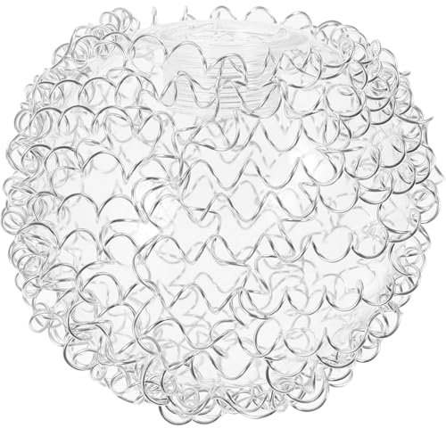 Warmhm Abat-Jour Boule De Verre 100 Mm G9 En Fil D'aluminium Globe En Verre Sphère De Lustre Abat-Jour Suspendu Remplacement Pour Appliques Murales Lampadaire
