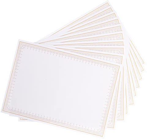 Tofficu 20stücke Urkundenpapier Leeres Beschreibbares Zertifikatspapier Für Diplome Und Auszeichnungen Dicke Hochqualitative Papierqualität Praktisch Und Handlich Zur Aufbewahrung