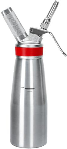 Whipped Cream Dispenser Professional Whip Cream Canister Whipped Cream Maker with 3 Decorating Stainless Nozzles - N2o Chargers (Not Included) (Stainless Steel)
