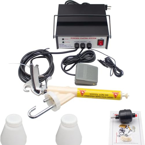 Cplsntaeam Portable Powder Coating Tools, Paint Spray Gun Coating Electrostatic Spray Machine 5 Level Adjustable