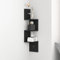 Modern Corner Shelf Wall Shelf, 81cm Tall Zigzag Shape Floating Wall Shelves, Rustic Wood Shelving Unit Bookcase Bookshelf Storage Display Rack for Bedroom, Living Room Black