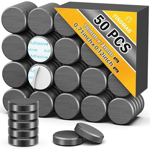 50 Kleine Magnete zum Kleben, Magnete zum Basteln, 18 x 3 mm