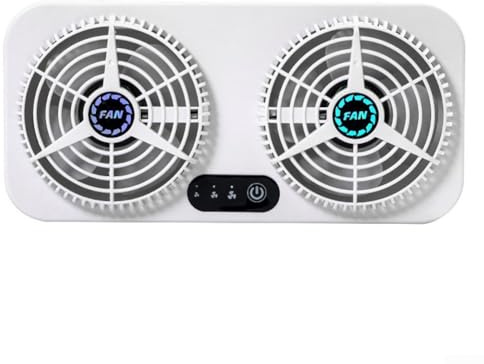 Zilimontt Portable USB Car Exhaust Fan Auto Window Air Vent Purifier with Adjustable Speeds Clip-On Design for Vehicle Fresh Air Circulation