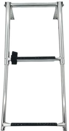 Milageto Pontoon Boat Ladder,under Platform Slide Mount Boat Boarding,over Platform Mounting Telescoping Marine Ladder for Marine