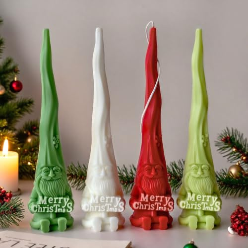 Silikonformen Gießformen Weihnachten,1 er 3D Stab Silikonform Weihnachtsmann Kerzen Formen Silikon Gießformen Silikon Weihnachten Kerzenformen zum Gießen Weihnachtsmann Silikonformen Weihnachten