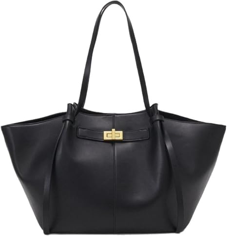 HCHZSH123 Tote Bag Damen,Shopper Tasche Damen Groß,Large Shoulder Handbag mit abnehmbarer Schlaufe (Schwarz)