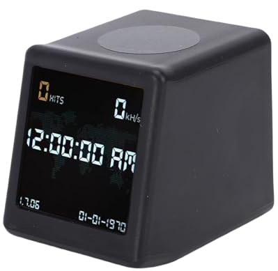 Elprico Bitcoin Lottery Miner, 1060kH/s Solo Mining Device Digital Clock WiFi Bluetooth with Weather Temperature Humidity Monitor, for Home Desktop (Black)