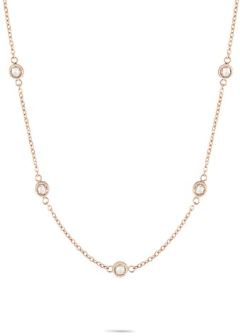 Tamaris Schmuck für Damen, Halskette aus Edelstahl mit verschiedenen bunten Zirkoniasteinen, sommerlicher Look zum kombinieren, wasserfest