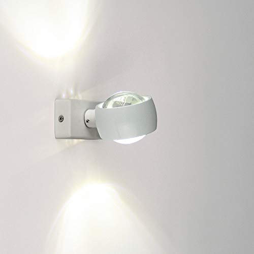 s.LUCE Beam Wandleuchte Up&Down mit Glaslinse (Weiß)
