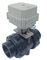 alfa-pool Motorkugelhahn PVC 2 Wege 230V 63mm automatische Rückführung stromlos geschlossen