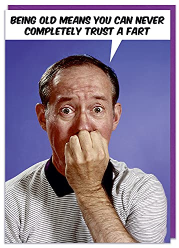 Dean Morris Cards Never Completely Trust A Fart - Funny Birthday Card For Him - Birthday Card For Dad - Male Humour