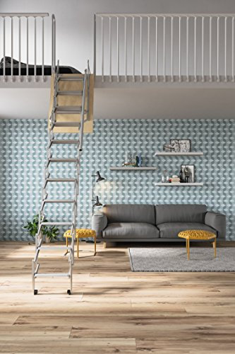 Scari PAL30070100 Scala Retrattile Acciaio 70 x 100 cm Zincato