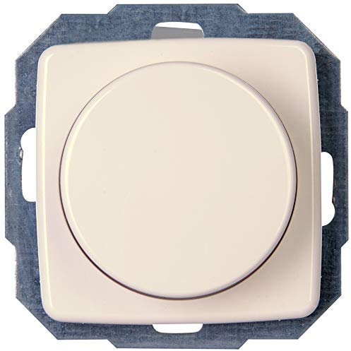 Kopp Rivo rein-weiß, Universal-Dimmer mit Druck-Wechsel-Schalter für LED, Phasenan- und Phasenabschnitt, LED 3-100 Watt, Glühlampen 10-250 Watt, 846117081