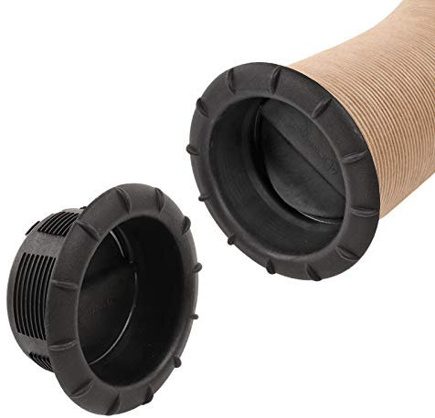 Truma Endstück Warmluftaustritt 65mm Warmluftrohre verschließbar (1x Schwarz)