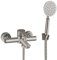 Aolemi Grifo de baño de níquel cepillado solo para bañera con ducha de mano de 15,2 cm, grifo de ducha de mano SUS304 de acero inoxidable para baño