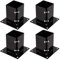 Woodside Heavy Duty Steel Bolt Down Fence Post Holder/Support Base, 100mm x 100mm x 150mm, Fixings Included, (pack of 4)