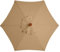TIUTIU 6 Rippen Sonnenschirm Ersatz Baldachin Abdeckung Outdoor Markt Tisch Schirm Schirm Baldachin Anti-Ultraviolett Regenschirm Ersatz Stoff, 2m/2,7m/3m (2M / 6.6Ft,Khaki)