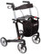 FabaCare Premium XXL Rollator Set Gepard HD 312405, Kohlefaser Carbon, faltbar, mit Vollausstattung, bis 200 kg, Sitzbreite 54 cm, mit FabaCare Sicherheitsreflektoren