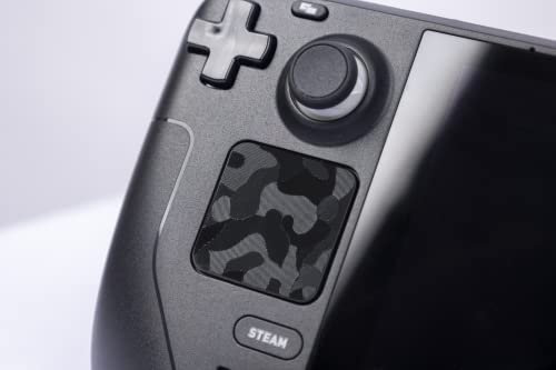 Luck&Link Touchpad Protector Stickers Steam Deck,Adesivo Protettivo della Texture della Pelle per steamdeck Touch Trackpad, Pelle di Presa Strutturata di Fascia Alta(Camouflage Ombra-Nero)