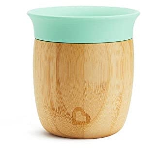 Munchkin Bambou Offener Trinkbecher| Trinkbecher für Babys & Kleinkinder ab 6 Monaten | Bambus | BPA-frei | 360° Design | 150 ml