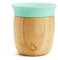 Munchkin Vaso de Bebé, Vaso de Aprendizaje para Bebé y Niños Pequeños a Partir de 6 Meses, Vaso Abierto de Bambú, Silicona Extraíble Libre de BPA, Diseño 360° - 150 ml