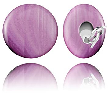 Retro Groß Runde Clip Ohrringe - Ohrclips Ohne Ohrlöcher für Damen (Stil 18 - Lila)
