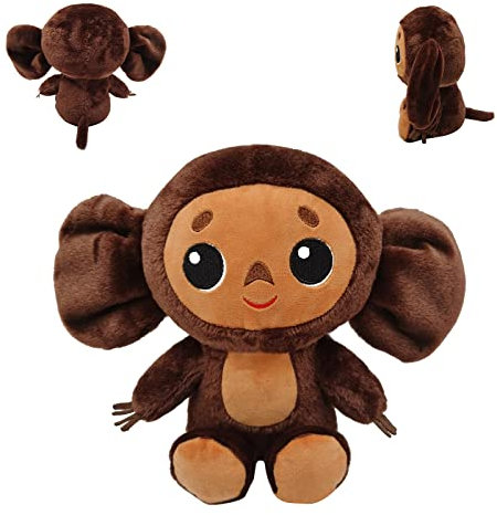JIASHA Cheburashka Monkey Lustiger Plüsch, Big Eared Monkey Plüschtier Puppe, Plüsch AFFE Spielzeug, Plüschpuppe Geschenke für Kinder Kleinkinder Begleiter Weicher Flauschiger Spielzeug(c)