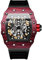 rorios Tonneau Armbanduhren für Herren Mechanische Automatik Uhr Mode Sport Uhr Wasserdicht Leuchtend Watch Männer Punk Uhr Silikon Armband Schwarz Rot B