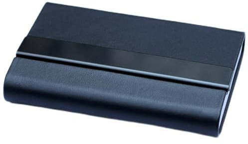 HEXEH Porte-Cartes Porte-Cartes de Visite en Cuir for Hommes Cartes de Visite de Grande capacité Mode Dames Porte-Cartes de Visite en Cuir Porte-Cartes de Visite Porte-Cartes De Visite (Color : Noir)