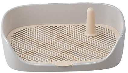 ＡＷＨＡＯ Hundetoiletten Trainings Töpfchen Tablett, Trainingsunterlage, Toilette, Bettpfanne, Toilette, Wohnung, Töpfchen Trainer, Haustier für Kleine, Mittelg, Grau 40x30x11cm