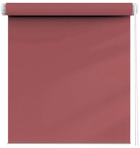 Rollo für Fenster Ohne Bohren 85 x 230 cm Sichtschutz und Sonnenschutz, Fensterrollo Seitenzugrollo lichtundurchlässig I Flexibler Seitenzug für Türen und Fenster, Rosa