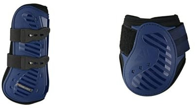 Ekkia Aurora Gamaschenset mit Streichkappen, PU Hartschale mit Neopren Innenfutter WB (blau)