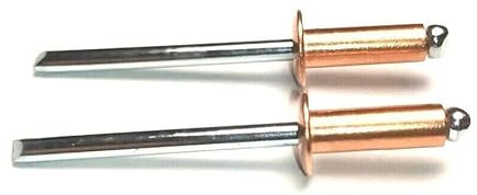 Blindnieten Kupfer/Stahl Flachkopf Kupfernieten 50 STÜCK von 3,0 bis 4,8 (4,0 x 8mm)