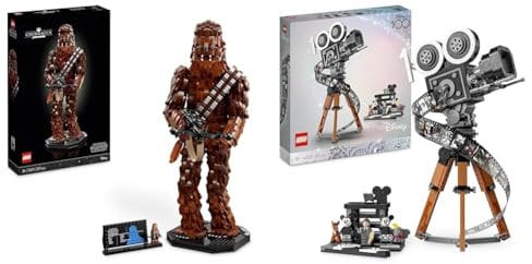 LEGO 75371 Star Wars Chewbacca, Wookie-Figur zum Sammeln, Bogenspanner & 43230 Disney Kamera – Hommage an Walt Disney, Set zum 100-jährigen Jubiläum