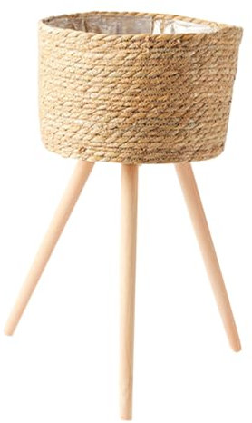 Sosoport Arrangement De Fleurs Panier De Fleurs en Bois Tressé Support De Pot De Fleurs en Rotin Support pour Plantes Dintérieur Étagère pour Bonsaï