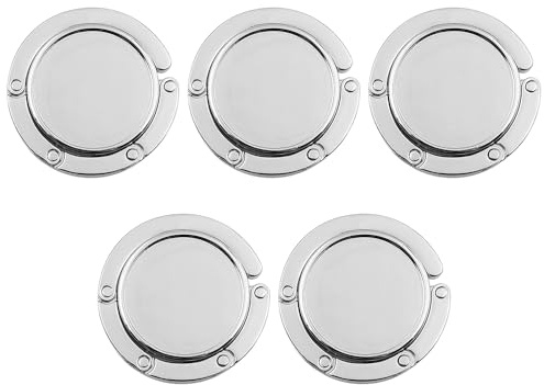 Tiardey 5 Piezas Ganchos para Mesa, Ganchos para Bolsos, Soporte para Bolsos, Plegable para Colgar en el Escritorio, cafetería o Biblioteca