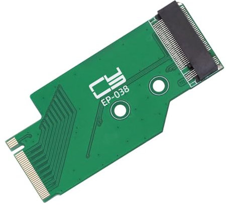 CY Card NGFF NVME M-Key 22x42mm to 22x80mm Male to Female Extension SSD Adapter Compatible with Legion Go Game Boy