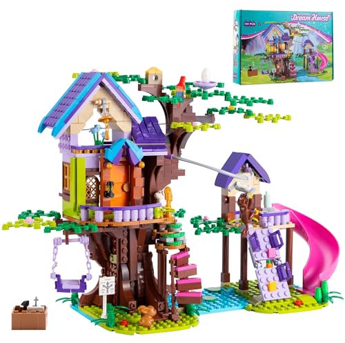 HIEMAO Friends Tree House Building Set - Treehouse Building Block Kit for Girls and Boys