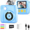 Appareil Photo Instantané Enfant,1080P HD Appareil Photo Numérique pour Enfants avec Carte SD 32 Go et Papier Photo Imprimé, Cadeau pour Filles Garçons 3-14 Ans (Bleu)