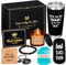 Antsparty Coffret Cadeau pour Homme de Noel Luxe avec Tasse à café Isotherme, Mug Papa en Acier Inoxydable, Cadeaux de Noël de Papa Cadeau de fête des Pères pour Anniversaire