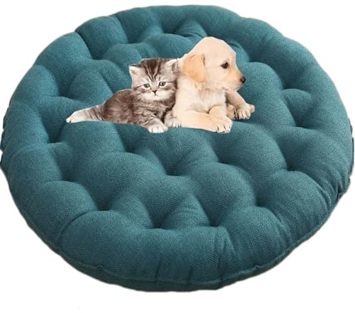 HKJGNH Stuhlkissen Rund Bodenkissen, Sitzkissen Größe rund Durchmesser: 65cm/70cm, für Indoor und Outdoor,Dicke Polsterung Stuhlauflage(K4,Diameter 65x9cm)