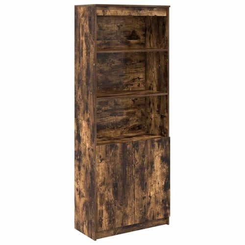 vidaXL Highboard Räuchereiche 70x35x180 cm Holzwerkstoff, Schrank, Lagerschrank, Schrank hoch, Beistellschrank, hoher Schrank, Schrank mit Tür