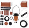 DIYEAH 1 Satz Selbstgemachte Beuteltaschen Taschengriffe Schließe Nähset Für Tragbar Nähset Basic Taschenböden Zum Häkeln Herstellung Tasche Mit Henkel Kette Bausatz Brown Pu-Leder
