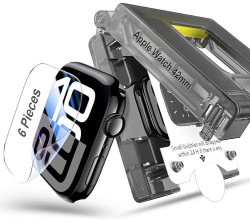 Neitra 6 Stück Schutzfolie für Apple Watch Series 11/10 46mm Folie,Flexible TPU für iwatch 46mm Displayschutz,Blasenfreie, Weich HD Klar Displayfolie Installationskit, Volle Abdeckung, Anti-Staub