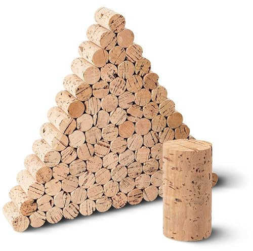 Tuuters 200 Bastelkorken – Naturkorken, Flaschenkorken zum Basteln & Dekorieren – DIY-Korken (45x24mm) für kreative Projekte