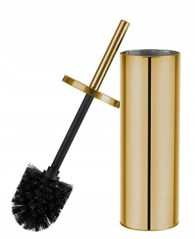 ADGO WC-Bürste Set Toilettenbürsten Robuste Klobürste geschlossen in universeller Goldoptik Toilet Brush Breite: 97 mm Höhe: 380 mm Stahl, Kunststoff (Gold)